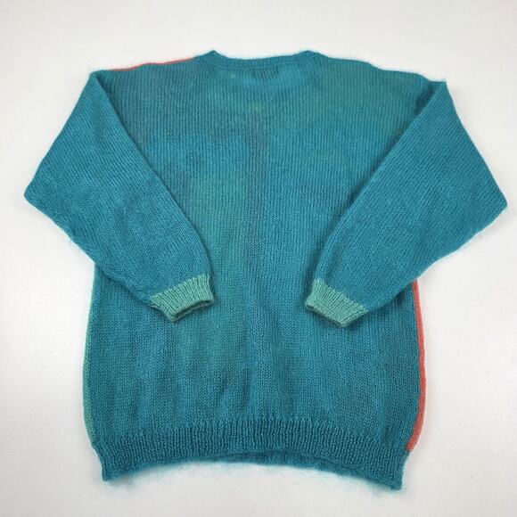 Vintage Renee Tener Jeanne Pierre Sweater Womens Large Mohair Abstract Face 80s - Picture 7 of 9